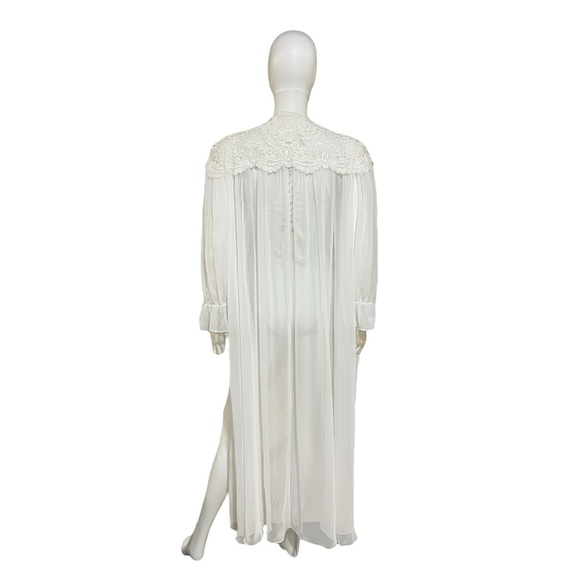 Fantasies By Morgan Taylor Intimate Sheer Robe in White, M - Picture 2 of 12